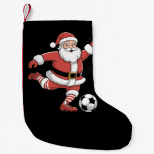 Santa spielt Fußball Weihnachten Sport Kleiner Weihnachtsstrumpf