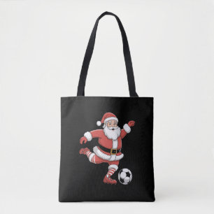 Santa spielt Fußball Weihnachten Sport Tasche