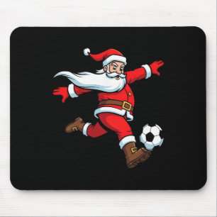 Santa spielt Fußball Weihnachts Sport Frauen Männe Mousepad