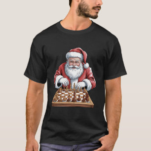 Santa spielt Schach Lustiges Weihnachten Sportlieb T-Shirt