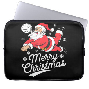 Santa spielt Volleyball Weihnachten Pyjama Cool Sp Laptopschutzhülle
