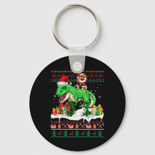 Santa Spitz Riding T-rex Weihnachtskrüge Lo Schlüsselanhänger
