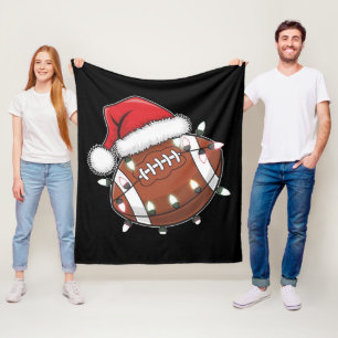 Santa Sport Weihnachten American Football Fan Fleecedecke