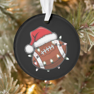 Santa Sport Weihnachten American Football Fan Ornament