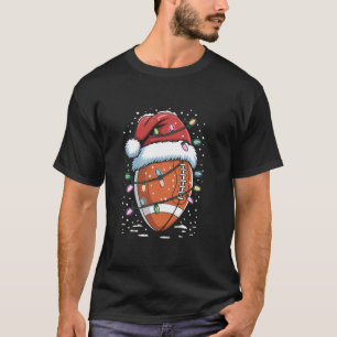 Santa Sport Weihnachten American Football Spieler T-Shirt