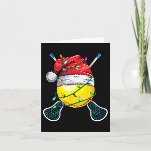 Santa Sports Design - Weihnachts-Lacrosse Karte