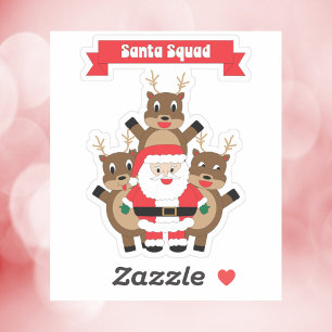 Santa Squad Christmas Reindeer Funny Aufkleber