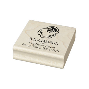 Santa Square Rücksendeadresse Gummistempel