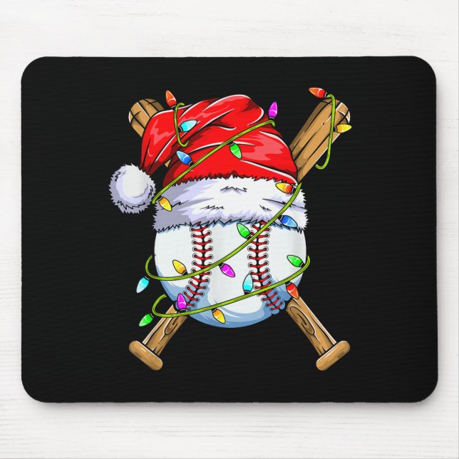 Santa Srts Design For Men Boys Christmas Baseball  Mousepad (Vorne)
