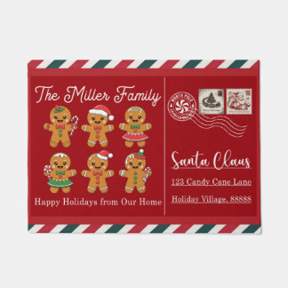 Santa Stop Here Christmas Doormat – Funny Festive Fußmatte