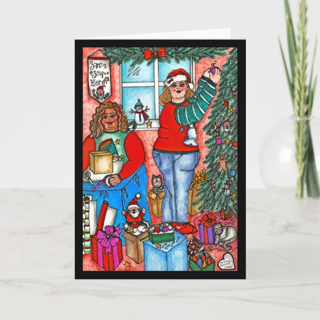 Santa Stopp Here Card Karte (Vorderseite)