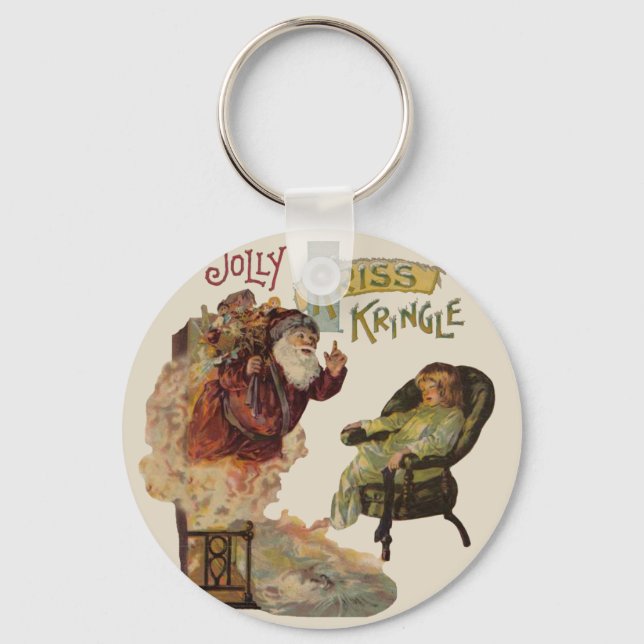 Santa Stories Kris Kringle Vintage Kunst Schlüsselanhänger (Vorderseite)