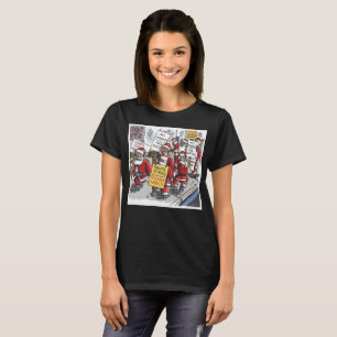 Santa Streik Frauen schwarzes T-Shirt