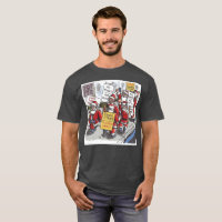 Santa-Streik-Männer-T-Shirt aus Holzkohle