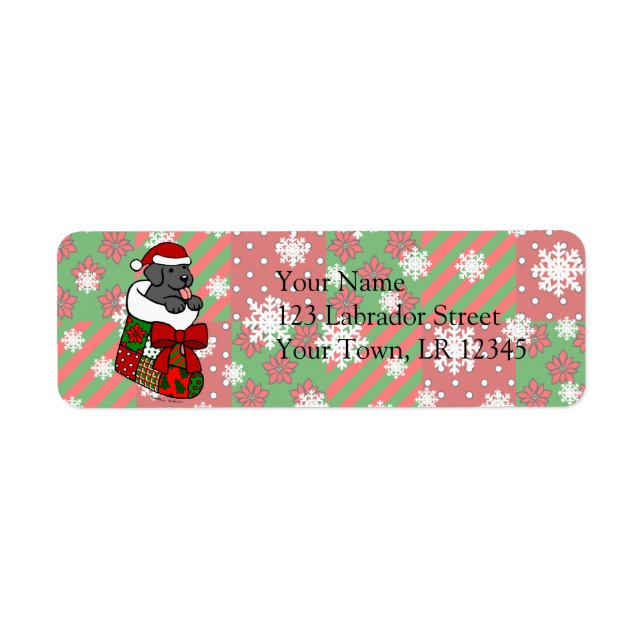 Santa Strumpf Black Labrador Puppy Cartoon (Vorne)