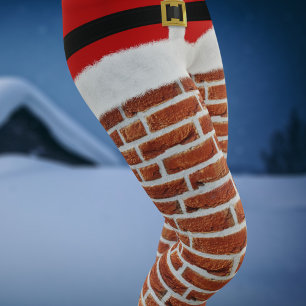 Santa Stuck im Chimney Funny Christmas Festival Leggings