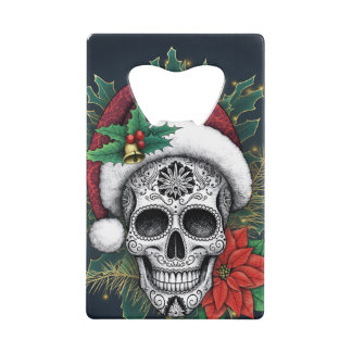 Santa Sugar Skull Geldbeutel Flaschenöffner