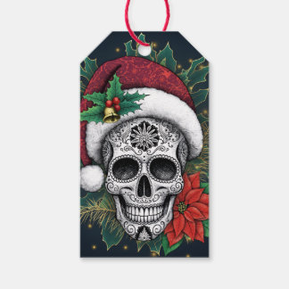 Santa Sugar Skull Geschenkanhänger