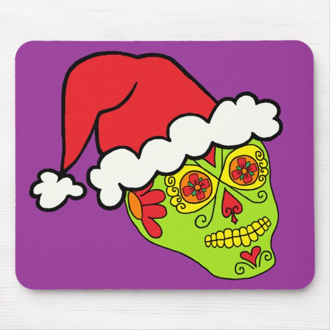 Santa Sugar Skull Mousepad (Vorne)