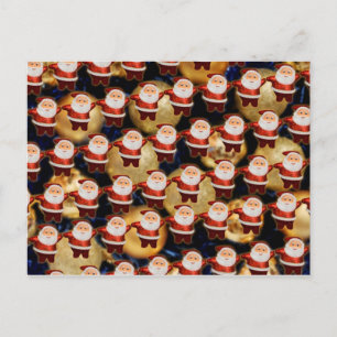 Santa Super  dancing Feiertagspostkarte