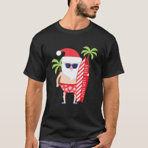 Santa Surfing T für Kinder Erwachsene Mama Vater S T-Shirt