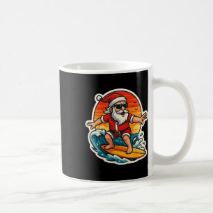Santa Surft Surf Instructor Surfer Frohe Weihnacht Kaffeetasse