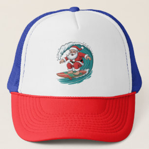 Santa Surft Weihnachten Surf X-mas Festive Feierta Truckerkappe