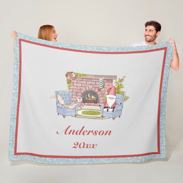 Santa Surname Year Keepake Fleecedecke (Beispiel)