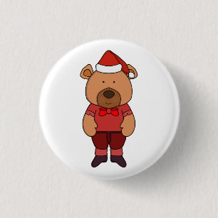 Santa Süßbär Button