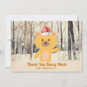 Santa Süßer Bär Baby Shower Benutzerdefinierte Dan Feiertagskarte