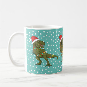 Santa T-Rex Dinosaur Weihnachten Weihnachten Weihn Kaffeetasse
