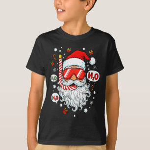 Santa-Taucherausrüstung Lustiger Taucher Weihnacht T-Shirt