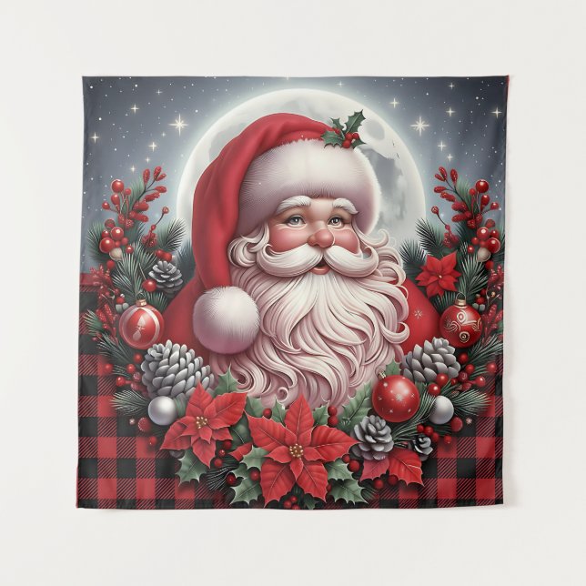Santa-Teppich Wandteppich (Vorderseite)