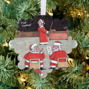 Santa Test Schneeklocken-Papier-Ornament Ornament Karte