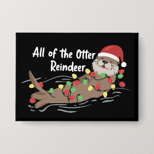 Santa Tier Xmas Alle Otter Rentiere Tiere Button