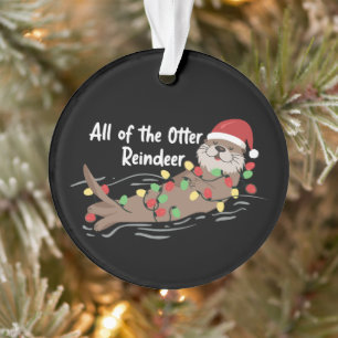 Santa Tier Xmas Alle Otter Rentiere Tiere Ornament