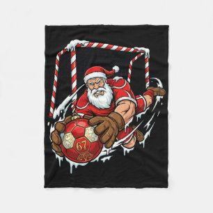 Santa Torwart 67 Fußball Weihnachten Lustig Sport Fleecedecke