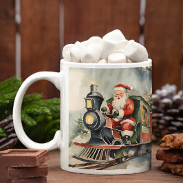 Santa Train Weihnachten Kaffeetasse