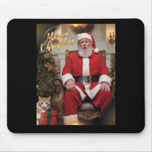 Santa Trump feiert Feierlichkeit mit Feline Flair Mousepad
