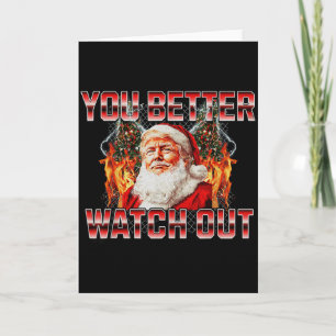 Santa Trump Santa Claus kommt in die Stadt 2024 Karte
