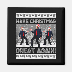 Santa Trump Tanz Lustig Mach Weihnachten wieder gr Magnet