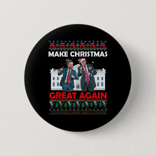 Santa Trump Tanz Weihnachten wieder großartig Weih Button