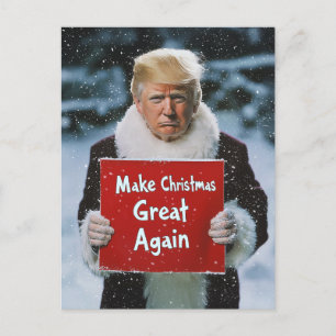 Santa Trump: "Weihnachten wieder großartig machen" Postkarte