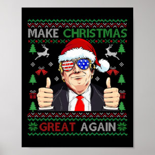 Santa Trump Weihnachten wieder großartig Weihnacht Poster