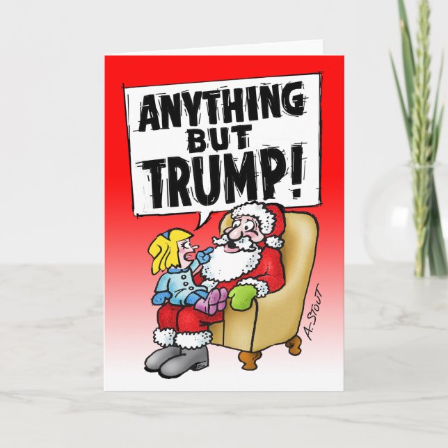 Santa TRUMPS Trump! -Dankeskarte Dankeskarte (Vorderseite)