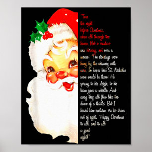 Santa Twas Die Nacht Vor Weihnachten Passende Schl Poster