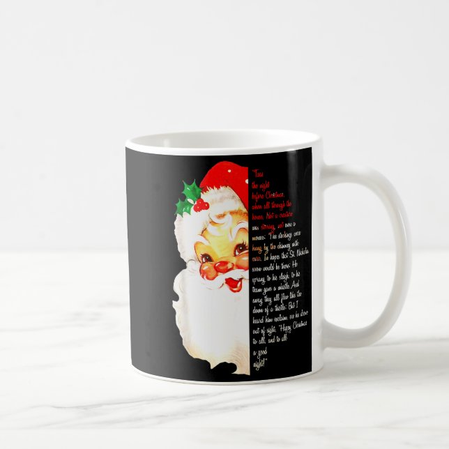 Santa Twas The Night Before Christmas Matching Paj Kaffeetasse (Rechts)