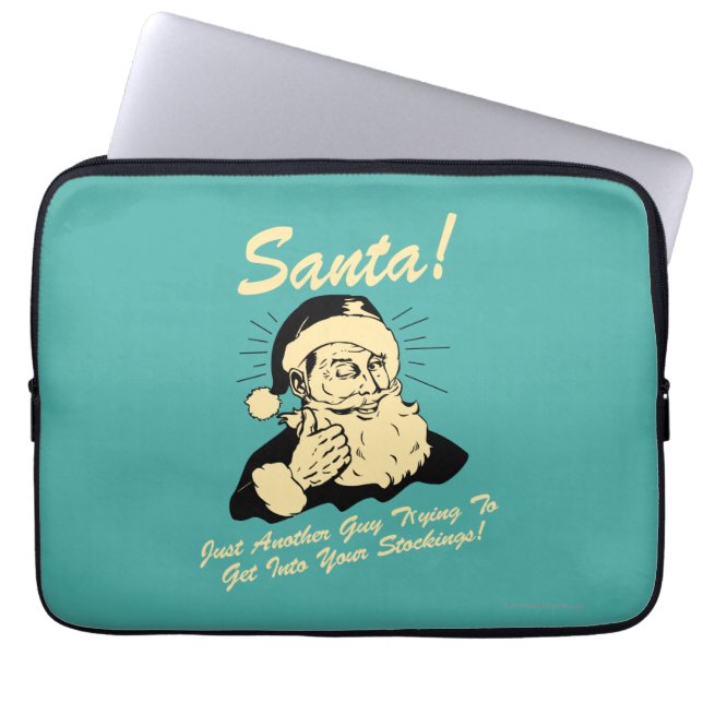 Santa! Typ versuchen, in Ihre Strümpfe zu kommen Laptopschutzhülle (Vorderseite)