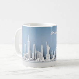Santa über New York City Weihnachtstasse Kaffeetasse