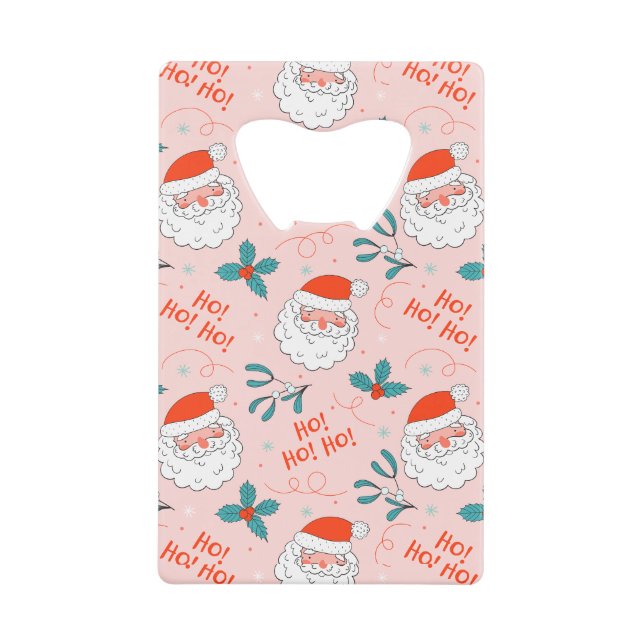 Santa überall drucken Joful Greetings Collection Geldbeutel Flaschenöffner (Vorderseite)